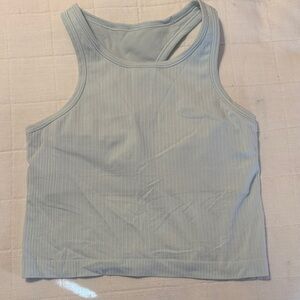 Lululemon Ebb to Street Cropped Racerback Tank - Light Blue